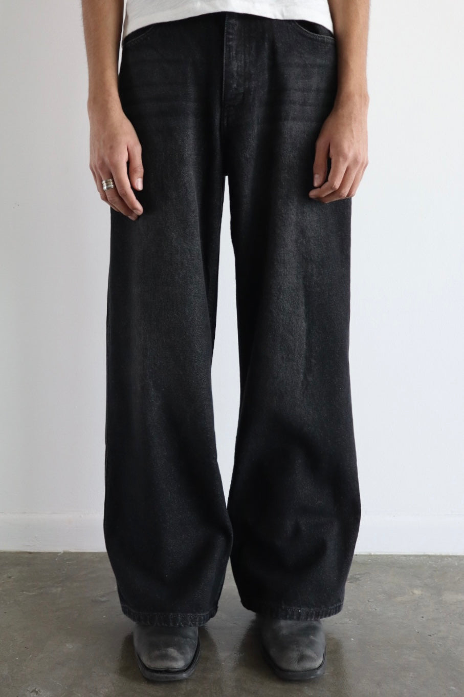Dark Wash Wide Leg Denim