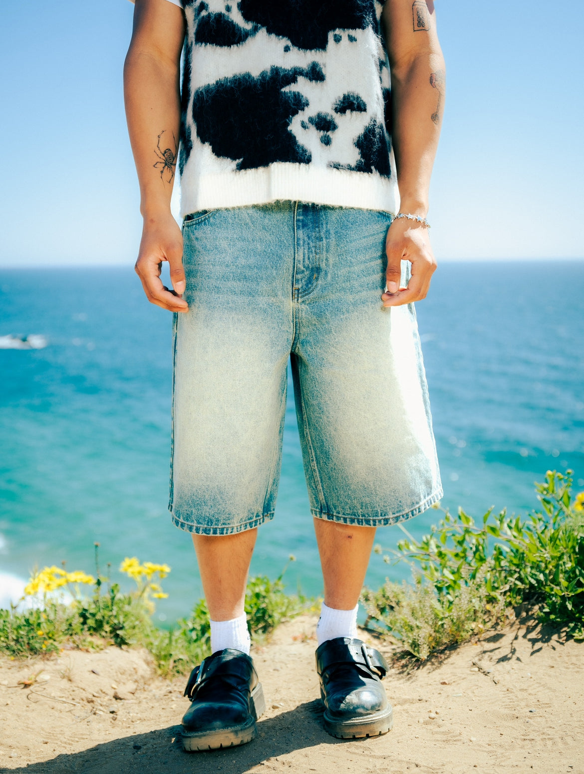 Light Wash Baggy Jorts